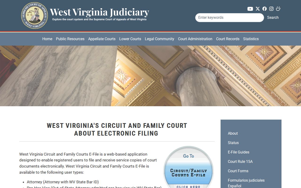 CourtPLUS and WV E-File system overview for civil cases