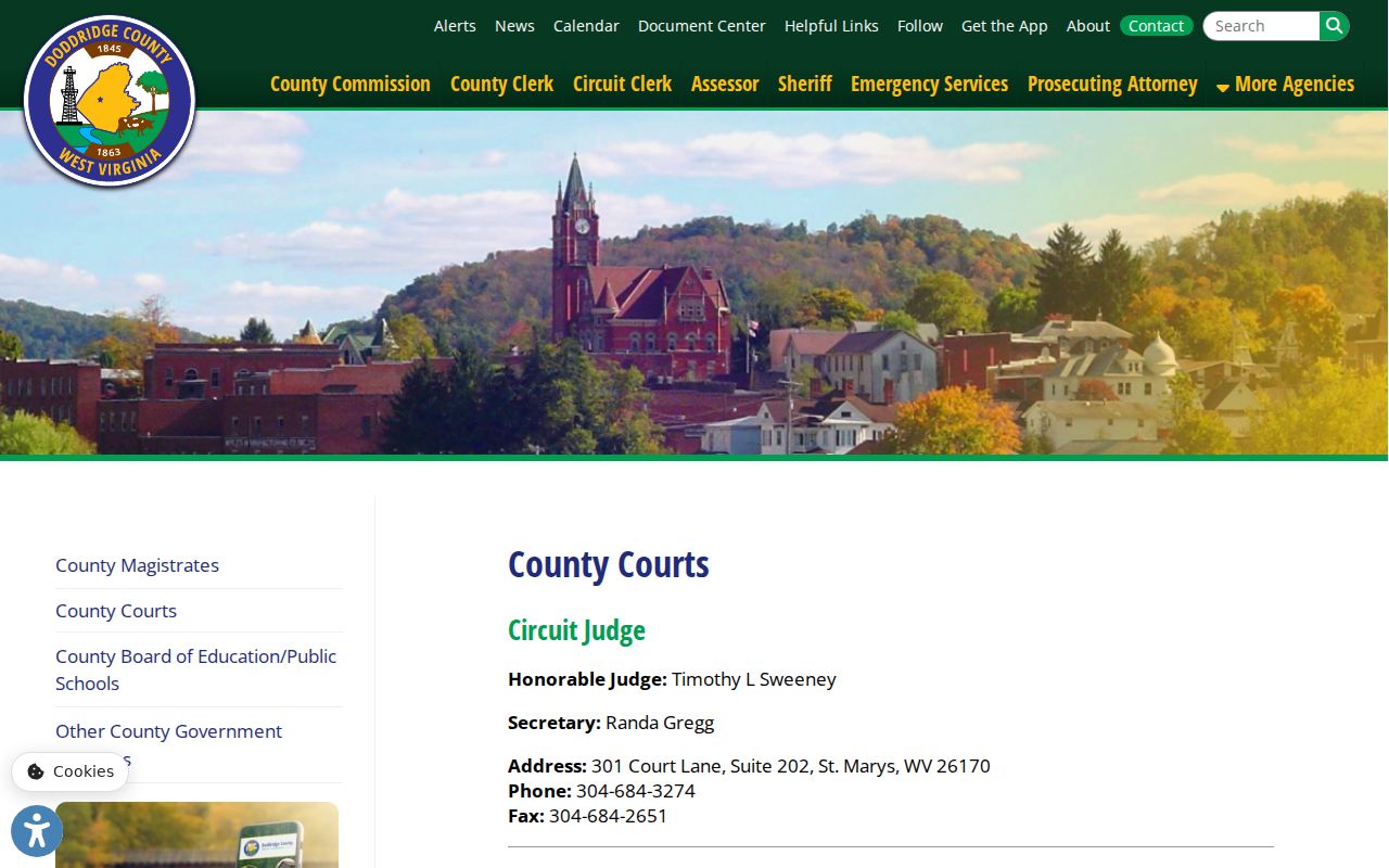 Doddridge County court docket contacts