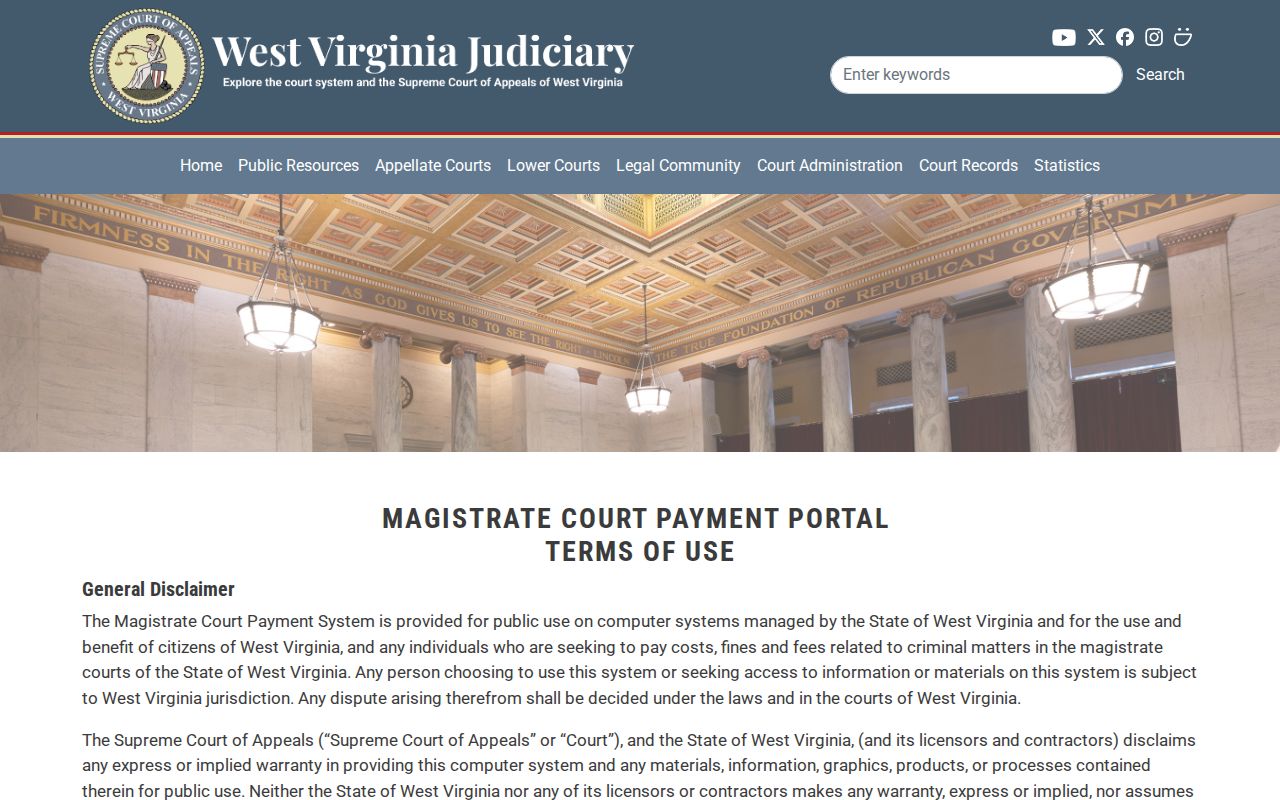Doddridge County traffic court records payment portal terms