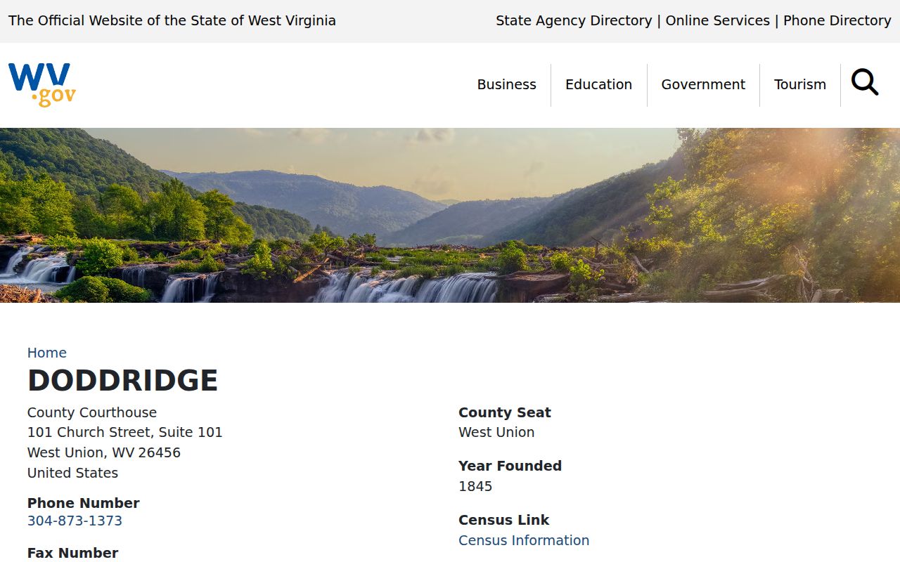 Doddridge County court docket county profile